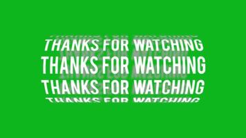 Thanks for Watching Rotating Cylinder Title Animation on Green Background video