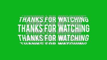 Thanks for Watching Rotating Cylinder Title Animation on Green Background video