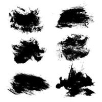 pintura de pincel negro vectorial para cuadros de texto, marco, fondo de banner. vector