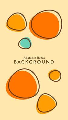 Vertical Abstract Retro Colored Background for Mobile Screen