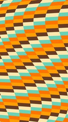 Vertical Vector Retro Colored Vintage Pattern 60s 70s Wallpaper for Mobile Screen