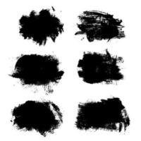 Vector paint brush set.Grunge design elements.Ditry distress texture banner.