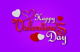 Happy Valentine's day text. ideal for greeting cards, celebrations, invitation templates, banners, etc vector