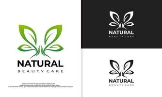 gráfico de vector de ilustración de logotipo de planta natural