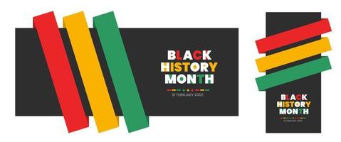 black history month landscape and portrait background. black history month 2023 banner. African American History or Black History Month. Celebrated annually in February in the USA, Canada. vector