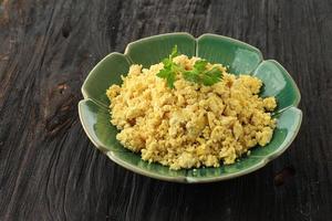 Tahu Bubuk or Tahu Bubuk, Crushed Tofu with Egg and Spiced photo