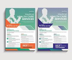 Medical healthcare flyer template vector