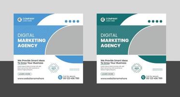 Digital marketing agency social media post and banner template vector