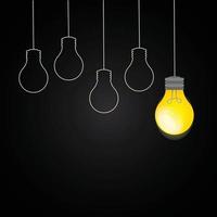 el pensamiento de inteligencia de éxito de la mente y la inspiración de conceptos de ideas para el desarrollo de la comunicación estratégica y el plan para soluciones comerciales creativas y diseño de lluvia de ideas tecnología energética vector