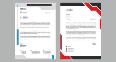 Trendy modern corporate letterhead template Premium Vector