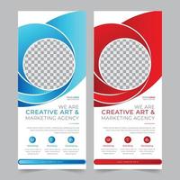 Modern corporate business rollup banner stand and x banner template vector design. Creative business roll up banner design for marketing agency.