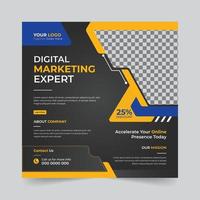 Trendy digital business agency marketing social media post and banner template design. Promotion Corporate advertising Web Banner Ads Stories flyer poster vector