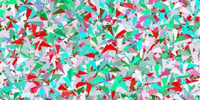 Light green, red vector texture with random triangles.
