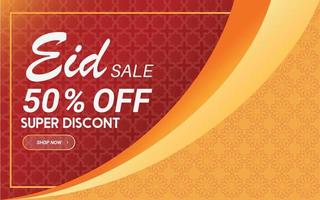 Eid Banner Sale Islamic Background, Middle East Decoration, Suitable for Ramadan Special Sale Template and Landing Page. vector