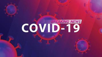 Covid 19 Coronavirus Background Template Breaking News Television,  for Early Warning as a Means of Education for Children. vector