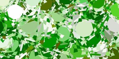 Light Green, Yellow vector background with triangles.