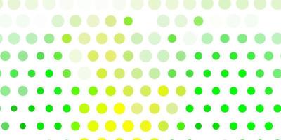 Light green, yellow vector layout with circle shapes.