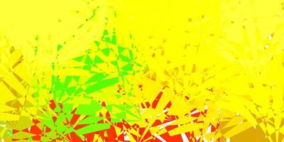 Light Green, Yellow vector background with polygonal forms.