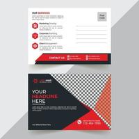 Modern And Professional Postcard Template, Postcard Design Template, Corporate Postcard Design, Creative Postcard Design, Editable And Abstract Postcard Postcard Design Template, Postcard, Post Card vector