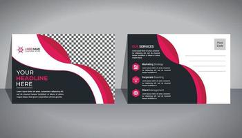 Modern And Professional Postcard Template, Postcard Design Template, Corporate Postcard Design, Creative Postcard Design, Editable And Abstract Postcard Postcard Design Template, Postcard, Post Card vector