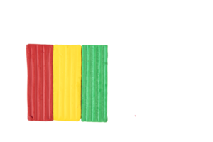 Multicolored plasticine, kids plasticine in the form of cubes and strips. transparent isolated background png