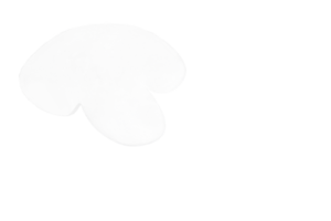 A white plasticine cloud, a white baby cloud. transparent Background png