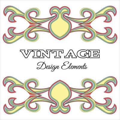 Calligraphic design elements and page decoration. Multicolor Vintage floral elements for design. Vector decorative design elements.