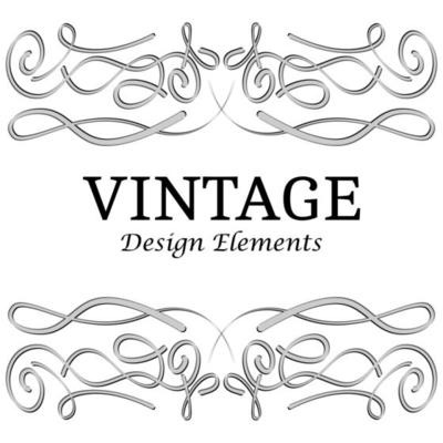 Calligraphic design elements and page decoration. Vintage elements for design on a white background. Vector decorative design elements.