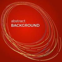 Beautiful light circles on a red background. Abstract flash light circles. Vector technology background.