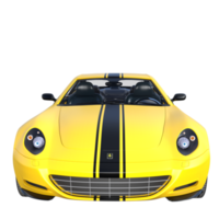 yellow sports car isolated on white png