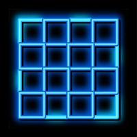 symmetrical tile surface neon glow icon illustration vector