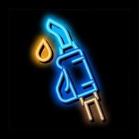 gas pipeline neon glow icon illustration vector