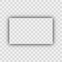 Dark transparent realistic shadow. Rectangle shadow isolated on transparent background. Vector illustration.