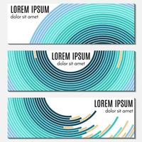 Set of colorful abstract header banners with curved lines and place for text. Vector backgrounds for web design.