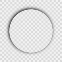 Dark transparent realistic shadow. Circle shadow isolated on transparent background. Vector illustration.