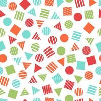 Seamless primitive geometric patterns for tissue and postcards. Trendy hipsters modern color background. Trendy geometric elements memphis card. Vector illustration
