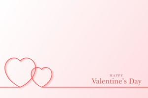 Valentines day background with hearts illustration vector