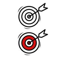 shooting target doodle icon, vector illustration