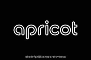 Modern playful outline display font vector