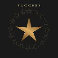 Top Success golden metalic star, the premium star vector design illustration, and successful top star symbol. A Success symbol, Vector illustration.