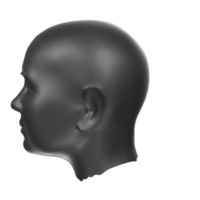 representación 3d del busto humano png