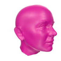 renderização 3D de busto humano png