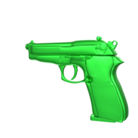 renderização 3D de arma de pistola png