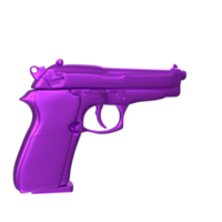 renderização 3D de arma de pistola png