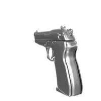 renderização 3D de arma de pistola png