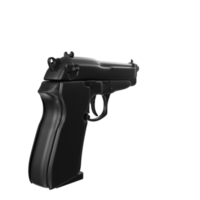 renderização 3D de arma de pistola png