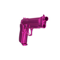 renderização 3D de arma de pistola png