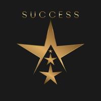 The Best star Success in golden metalic star, the top icon star design, and a successful star symbol in Golden metalic. A Success symbol, Vector illustration.