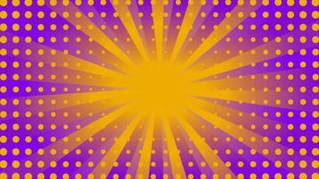 Vector abstract background with sunburst and halftone