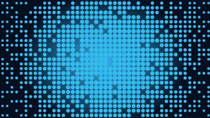 Glowing abstract background with blue dots